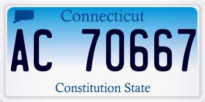 CT license plate AC70667