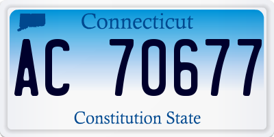 CT license plate AC70677