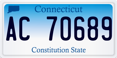 CT license plate AC70689