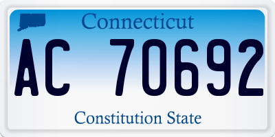 CT license plate AC70692