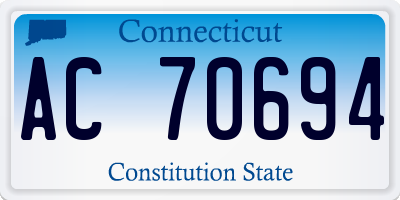 CT license plate AC70694