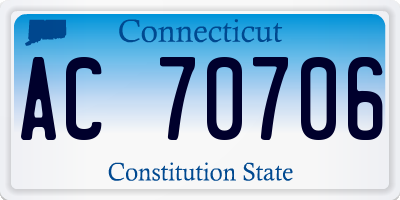 CT license plate AC70706