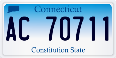 CT license plate AC70711