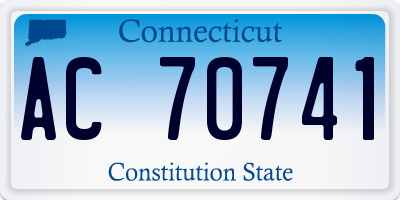 CT license plate AC70741