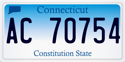 CT license plate AC70754