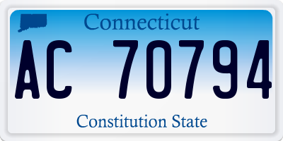 CT license plate AC70794