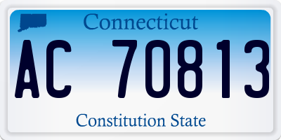 CT license plate AC70813