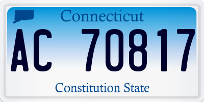 CT license plate AC70817