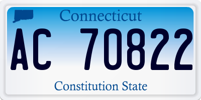 CT license plate AC70822