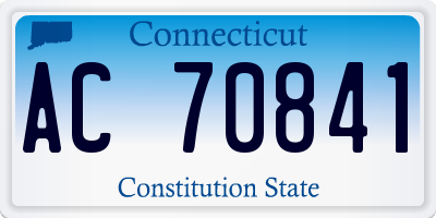 CT license plate AC70841