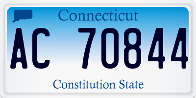 CT license plate AC70844