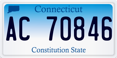 CT license plate AC70846