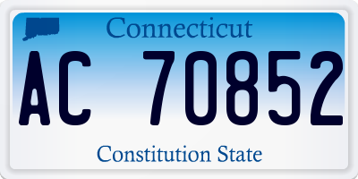 CT license plate AC70852