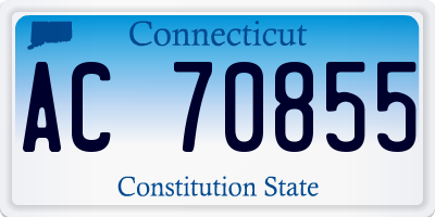 CT license plate AC70855
