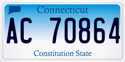 CT license plate AC70864