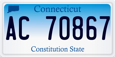 CT license plate AC70867