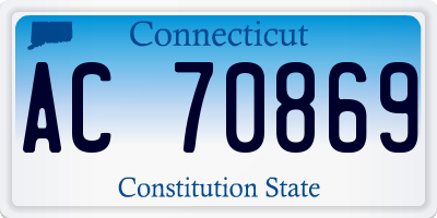 CT license plate AC70869