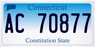 CT license plate AC70877
