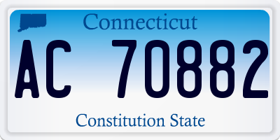 CT license plate AC70882