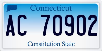 CT license plate AC70902