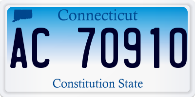 CT license plate AC70910