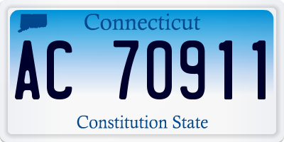 CT license plate AC70911