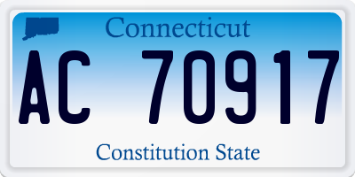 CT license plate AC70917