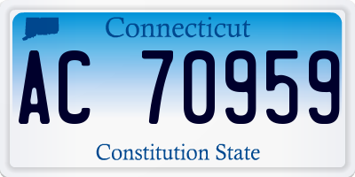 CT license plate AC70959