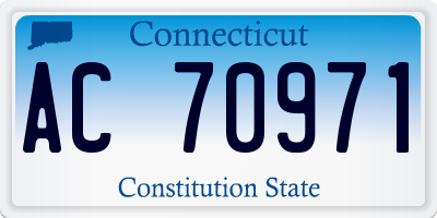 CT license plate AC70971