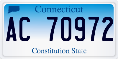 CT license plate AC70972
