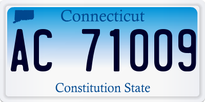 CT license plate AC71009