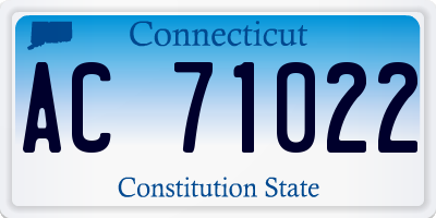 CT license plate AC71022