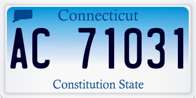 CT license plate AC71031