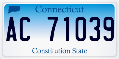 CT license plate AC71039