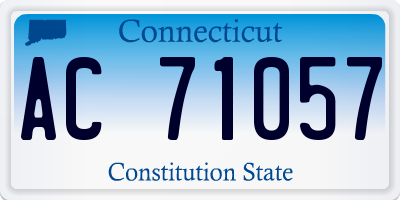 CT license plate AC71057