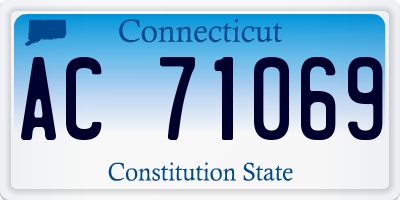 CT license plate AC71069