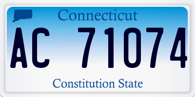 CT license plate AC71074