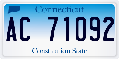 CT license plate AC71092