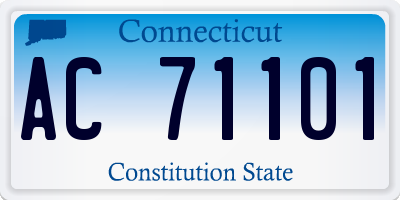 CT license plate AC71101