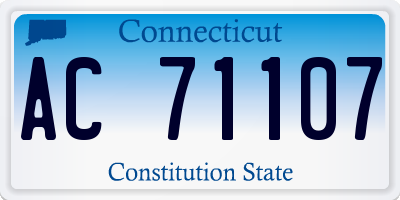 CT license plate AC71107