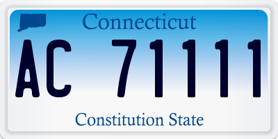 CT license plate AC71111