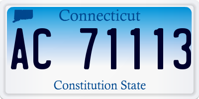 CT license plate AC71113