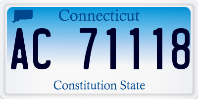 CT license plate AC71118