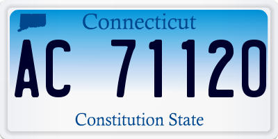CT license plate AC71120