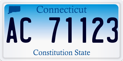 CT license plate AC71123