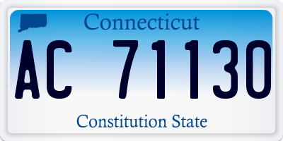 CT license plate AC71130