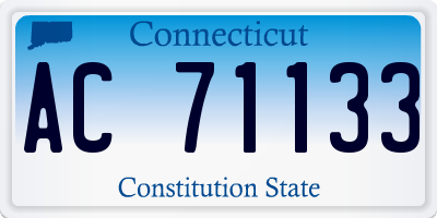 CT license plate AC71133