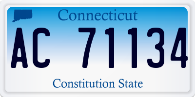 CT license plate AC71134