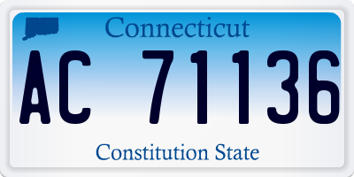 CT license plate AC71136
