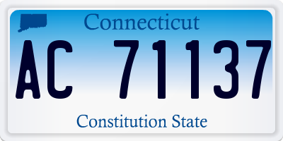 CT license plate AC71137